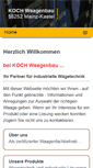 Mobile Screenshot of koch-waagen.de